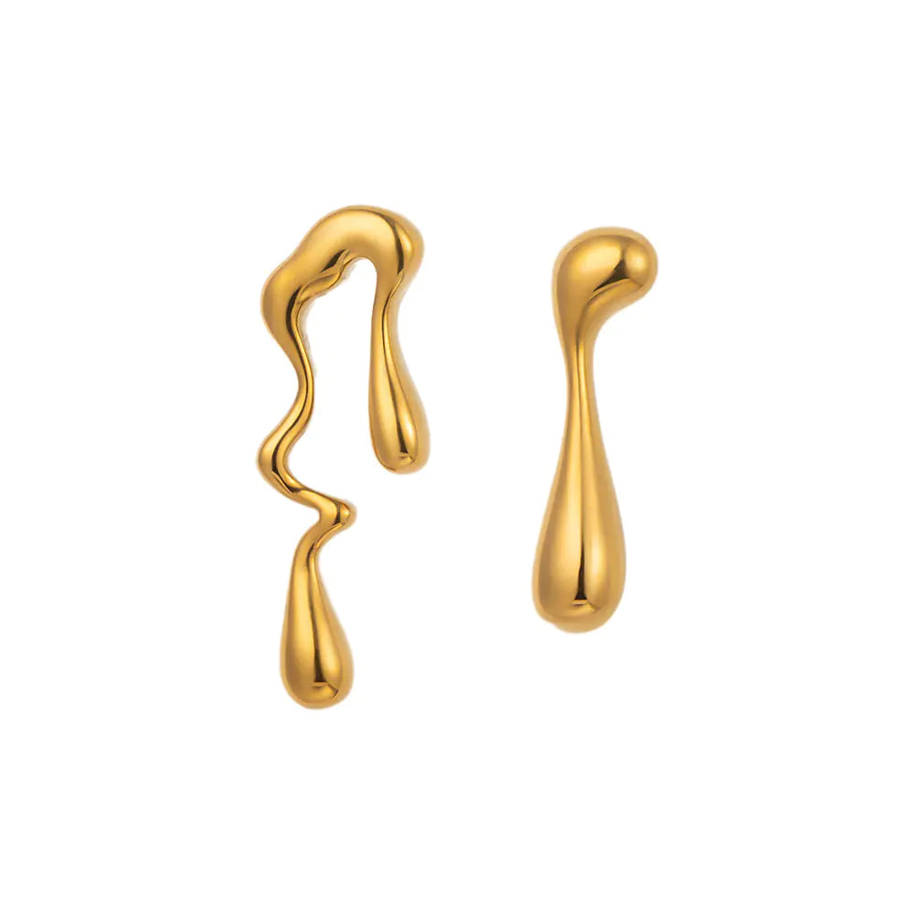 18K Gold-Plated Stainless Steel Geometric Drop Earrings