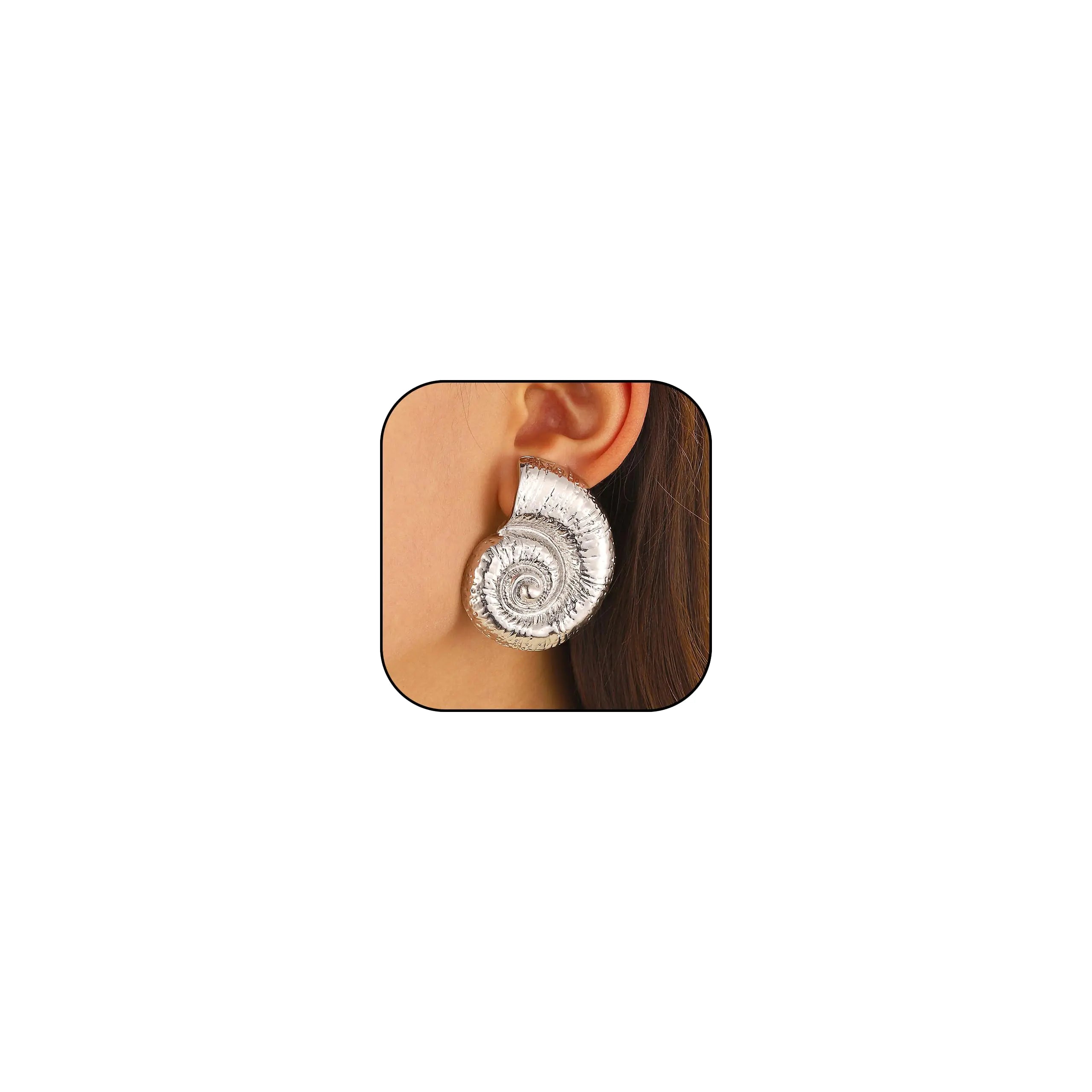 Chunky Gold Earrings Statement Earrings for Women Gold Seashell Starfish Earrings Ocean Summer Beach Jewelry Irregular Exaggerated Geometric Earrings Jewelry Gifts
