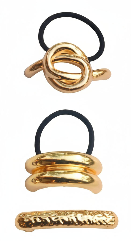 Gold hair ties