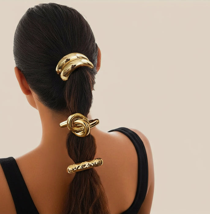 Gold hair ties