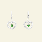 Smaragd Heart Earrings