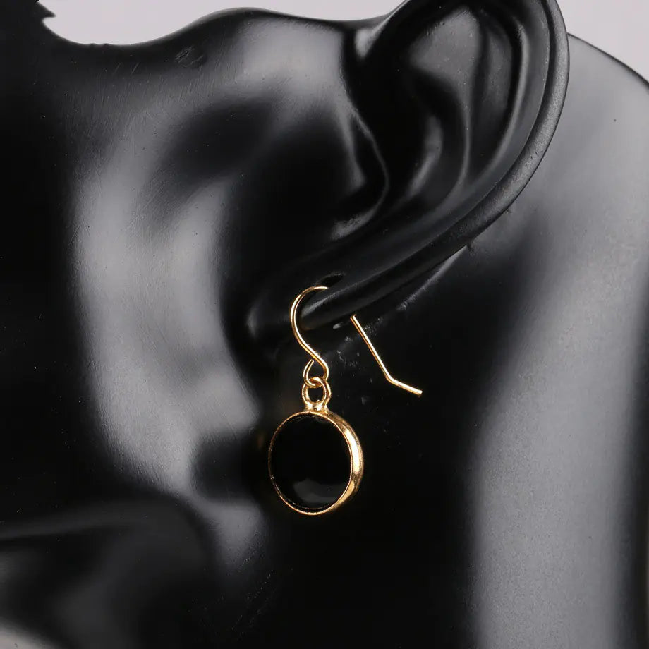 Creative Gold-Plated Natural Amethyst Crystal Earrings