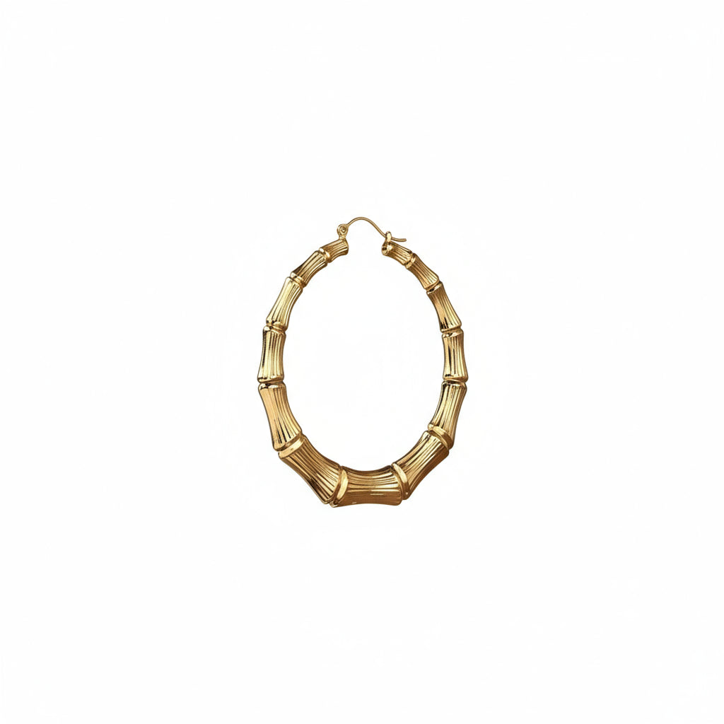 Bamboo Earrings for Women Gold Bamboo Hoop Earrings 90s Large Gold Hoop Earrings Trendy Black Rose Red Gold Bamboo Earrings Hip Hop Jewelry Gifts for Women (gold)